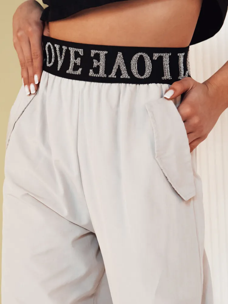 Spodnie Damskie>Dstreet Spodnie damskie SORLIN szare UY2017