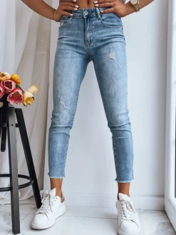 Jeansy Damskie>Dstreet Spodnie damskie STAY STYLE niebieskie UY1394