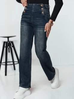 Jeansy Damskie>Dstreet Spodnie damskie VIVEZZI jeansowe niebieskie UY2228
