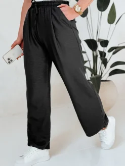 Spodnie Damskie>Dstreet Spodnie damskie wide leg MILLIVIO czarne UY2659