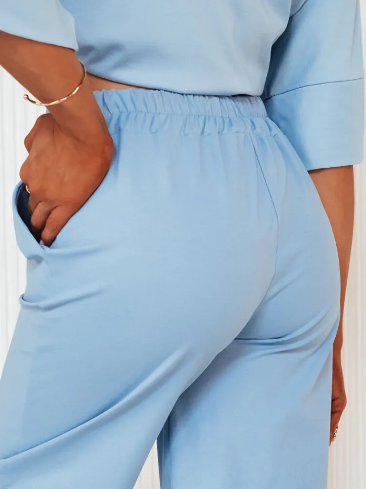 Spodnie Damskie>Dstreet Spodnie damskie wide leg RITES błękitne UY2008