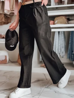 Spodnie Damskie>Dstreet Spodnie damskie wide leg MOBISKA czarne UY2621