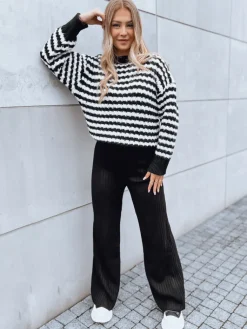 Spodnie Damskie>Dstreet Spodnie damskie wide leg MOSSYMOOD czarne UY1689