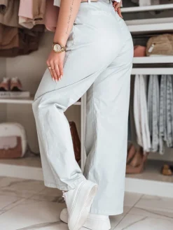 Spodnie Damskie>Dstreet Spodnie damskie wide leg MOBISKA błękitne UY2619