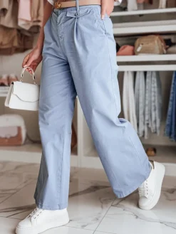 Spodnie Damskie>Dstreet Spodnie damskie wide leg MOBISKA niebieskie UY2617