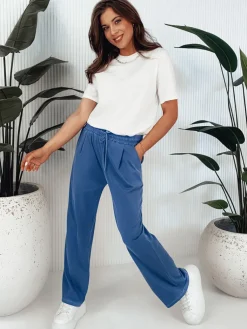 Spodnie Damskie>Dstreet Spodnie damskie wide leg ASTERS granatowe UY2034