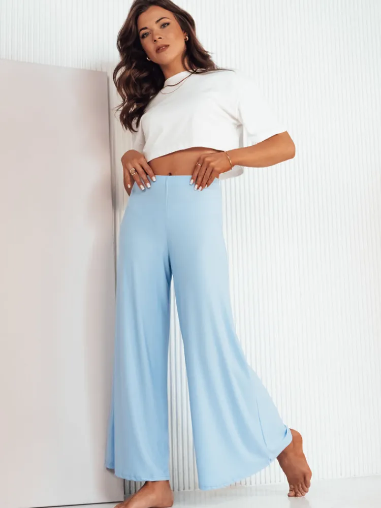 Spodnie Damskie>Dstreet Spodnie damskie wide leg TERENI błękitne UY2003