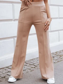 Spodnie Damskie>Dstreet Spodnie damskie wide leg PERIDOT kamelowe UY1713