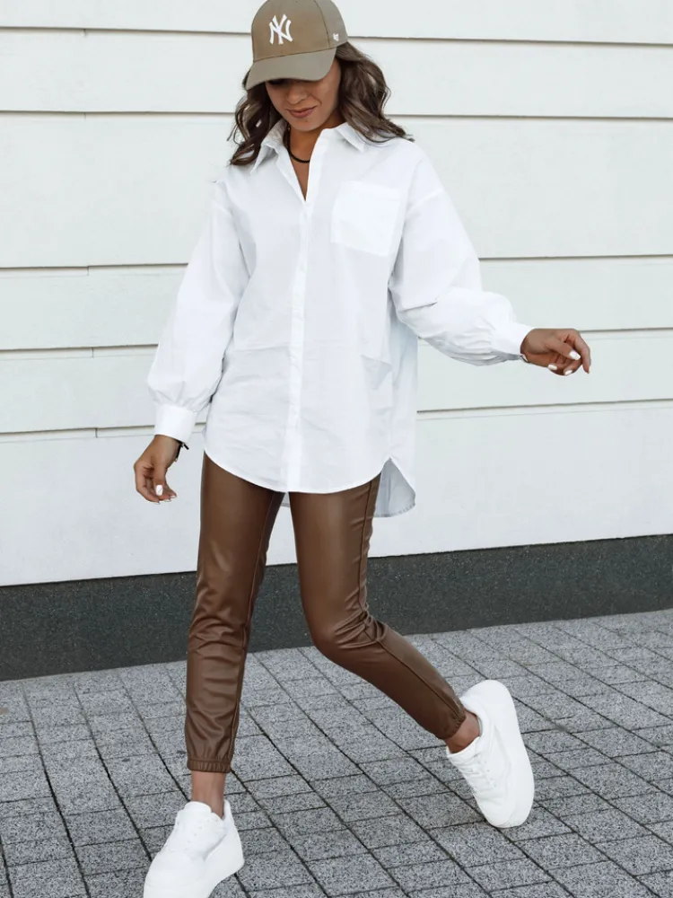 Spodnie Damskie>Dstreet Spodnie damskie woskowane BRIAL kamelowe UY2151