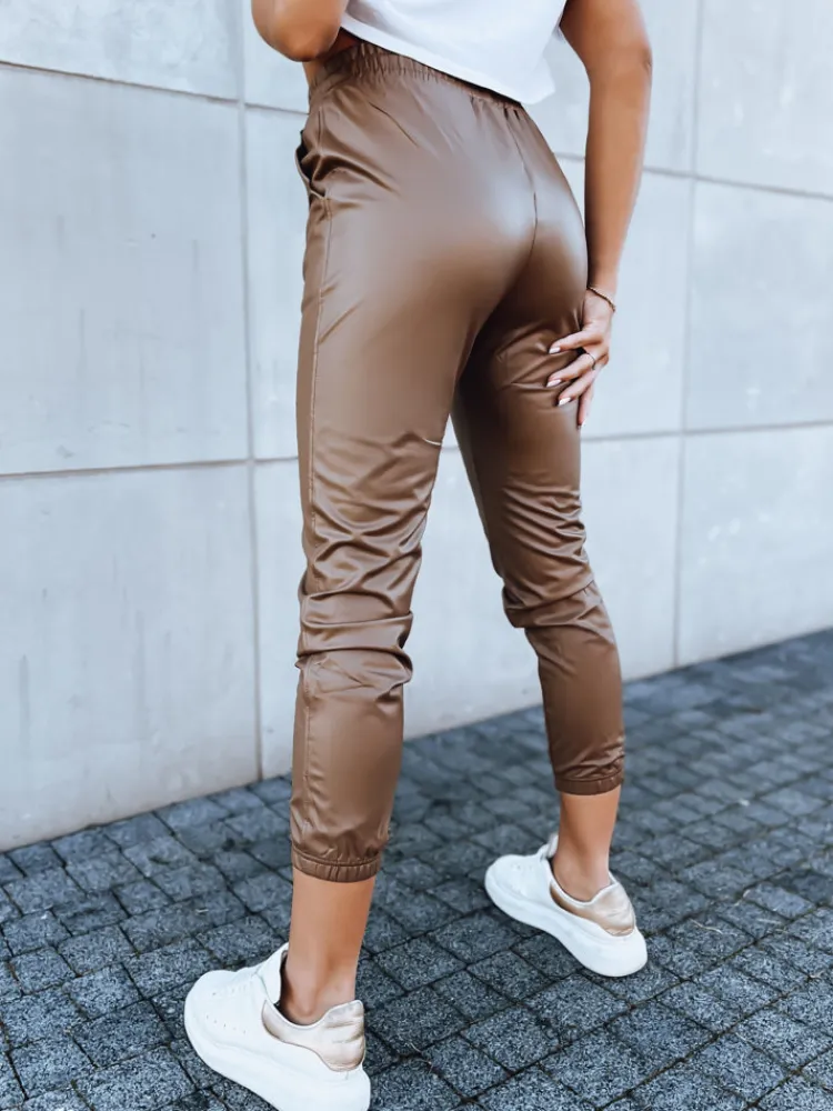 Spodnie Damskie>Dstreet Spodnie damskie woskowane HARBOR kamelowe UY1699