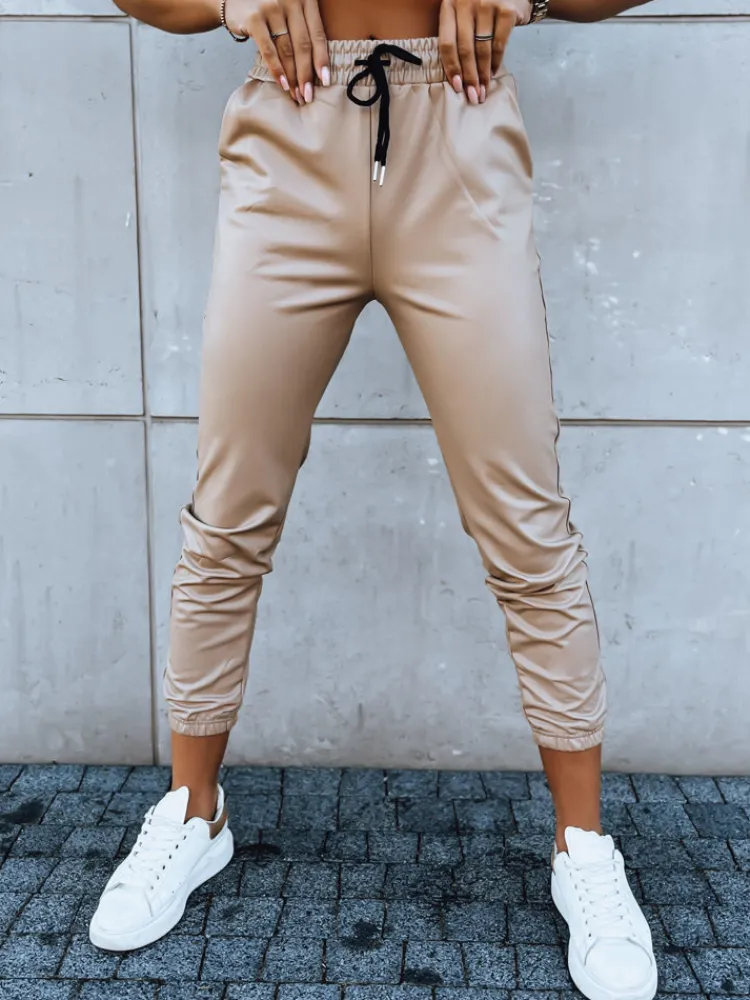 Spodnie Damskie>Dstreet Spodnie damskie woskowane HARBOR beżowe UY1700