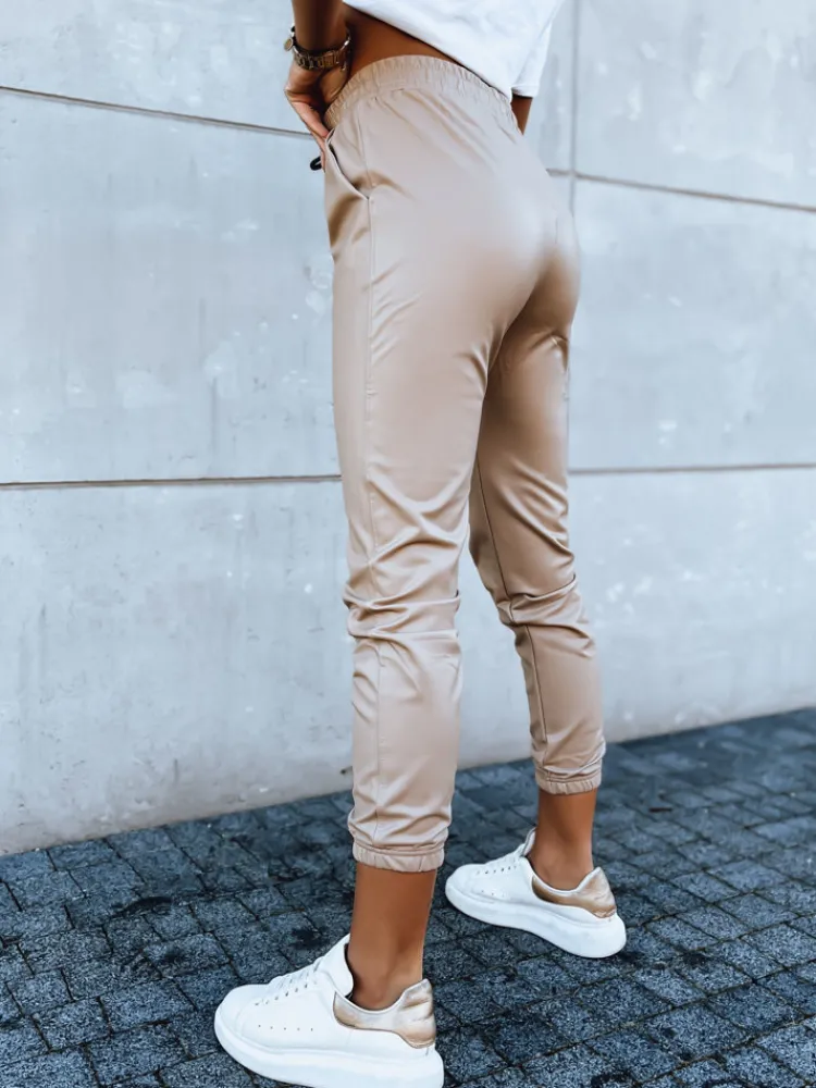 Spodnie Damskie>Dstreet Spodnie damskie woskowane HARBOR beżowe UY1700