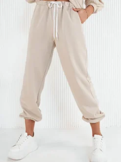 Spodnie Damskie>Dstreet Spodnie dresowe damskie FILAN beżowe UY1886