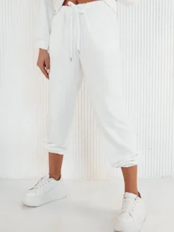 Spodnie Damskie>Dstreet Spodnie dresowe damskie FILAN ecru UY1885