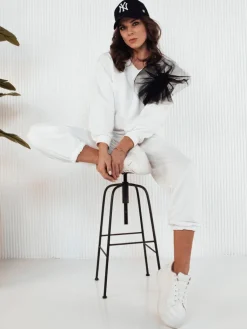 Spodnie Damskie>Dstreet Spodnie dresowe damskie FILAN ecru UY1885