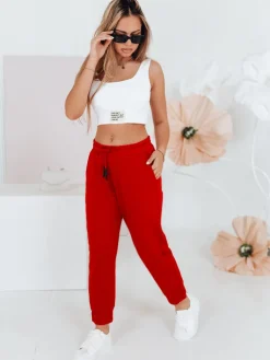 Spodnie Damskie>Dstreet Spodnie dresowe damskie MADMAX pomarańczowe UY1428