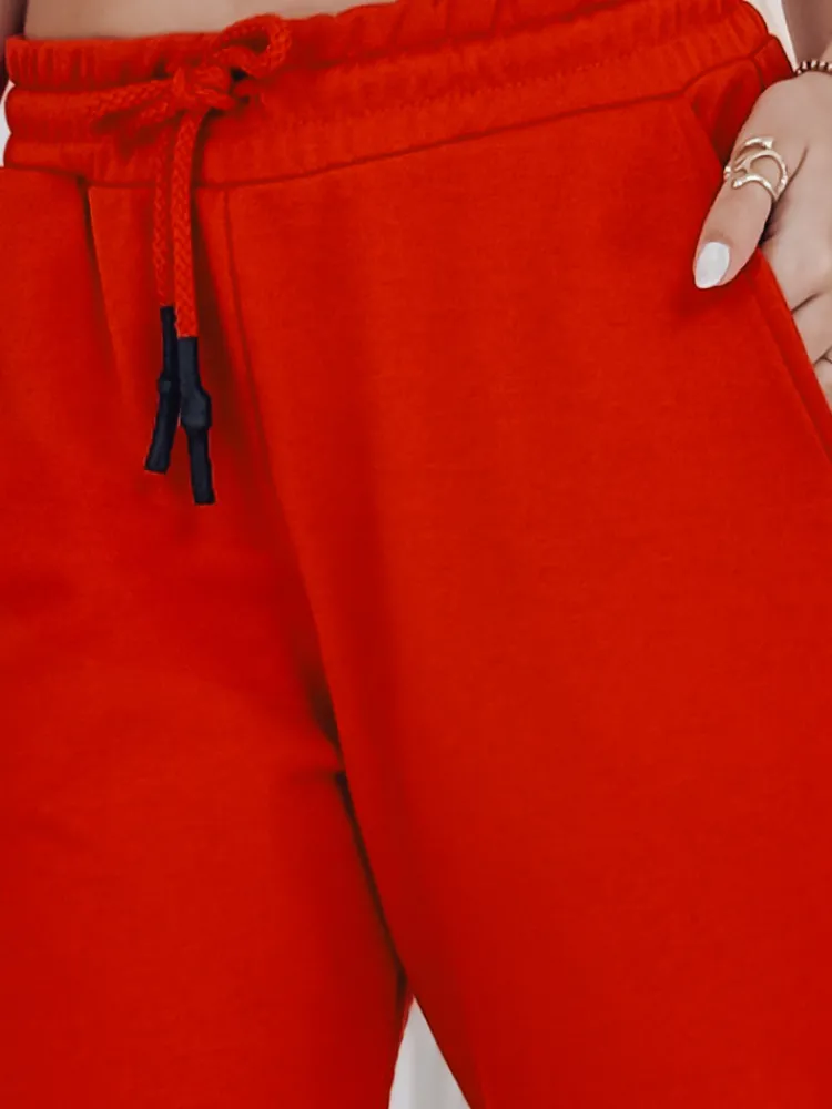 Spodnie Damskie>Dstreet Spodnie dresowe damskie MADMAX pomarańczowe UY1428