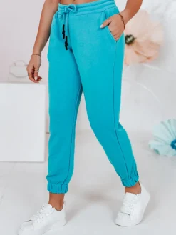 Spodnie Damskie>Dstreet Spodnie dresowe damskie MADMAX turkusowe UY1499