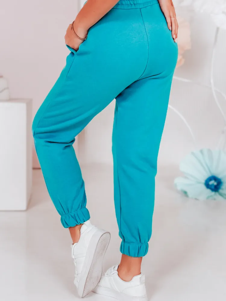 Spodnie Damskie>Dstreet Spodnie dresowe damskie MADMAX turkusowe UY1499