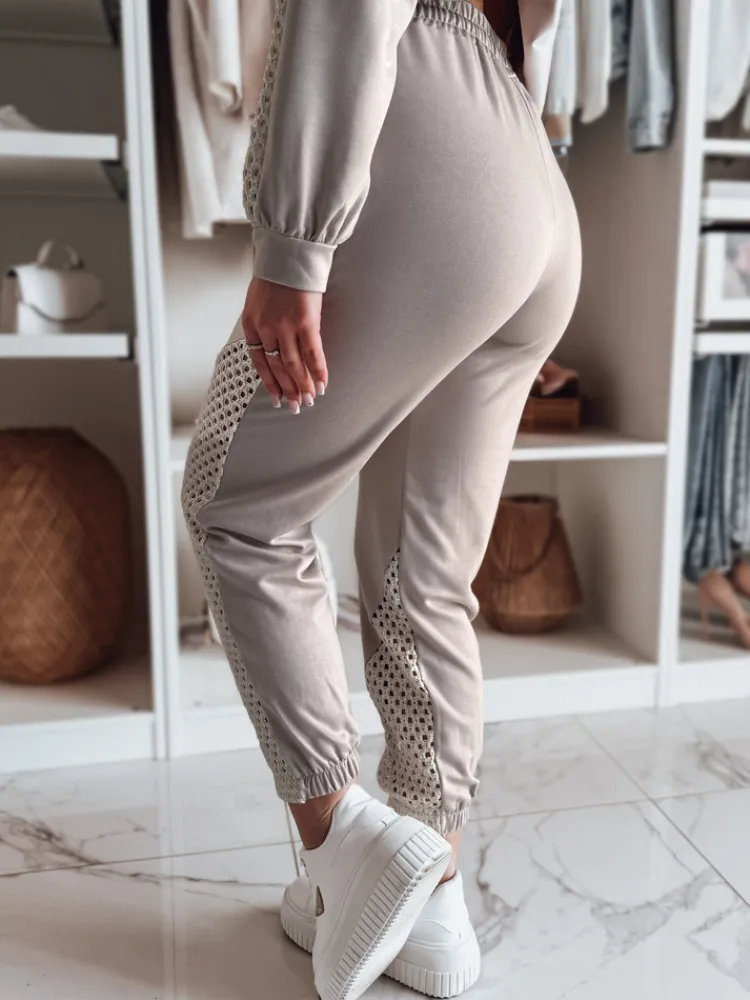 Spodnie Damskie>Dstreet Spodnie dresowe damskie masełko ELEGRA mokka UY2515