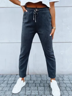 Spodnie Damskie>Dstreet Spodnie dresowe damskie STARLUXE ciemnoszare UY1647