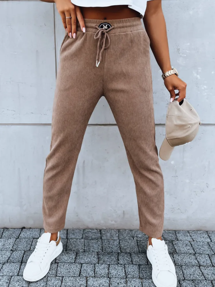 Spodnie Damskie>Dstreet Spodnie dresowe damskie STARLUXE kamelowe UY1646