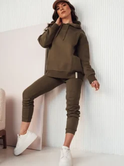 Spodnie Damskie>Dstreet Spodnie dresowe damskie VELARA brązowe UY2019