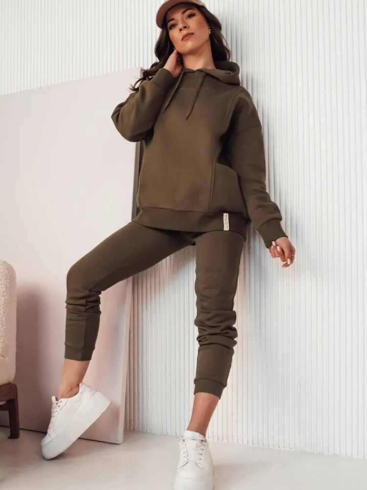 Spodnie Damskie>Dstreet Spodnie dresowe damskie VELARA brązowe UY2019