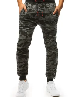 Spodnie Męskie>Dstreet Spodnie dresowe męskie camo antracytowe UX3454