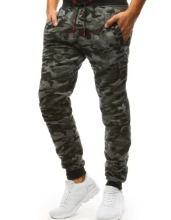 Spodnie Męskie>Dstreet Spodnie dresowe męskie camo antracytowe UX3454