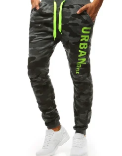 Spodnie Męskie>Dstreet Spodnie dresowe męskie camo antracytowe UX3511