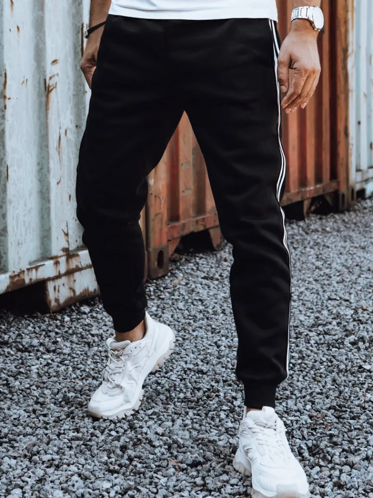 Spodnie Męskie>Dstreet Spodnie dresowe męskie czarne UX4422