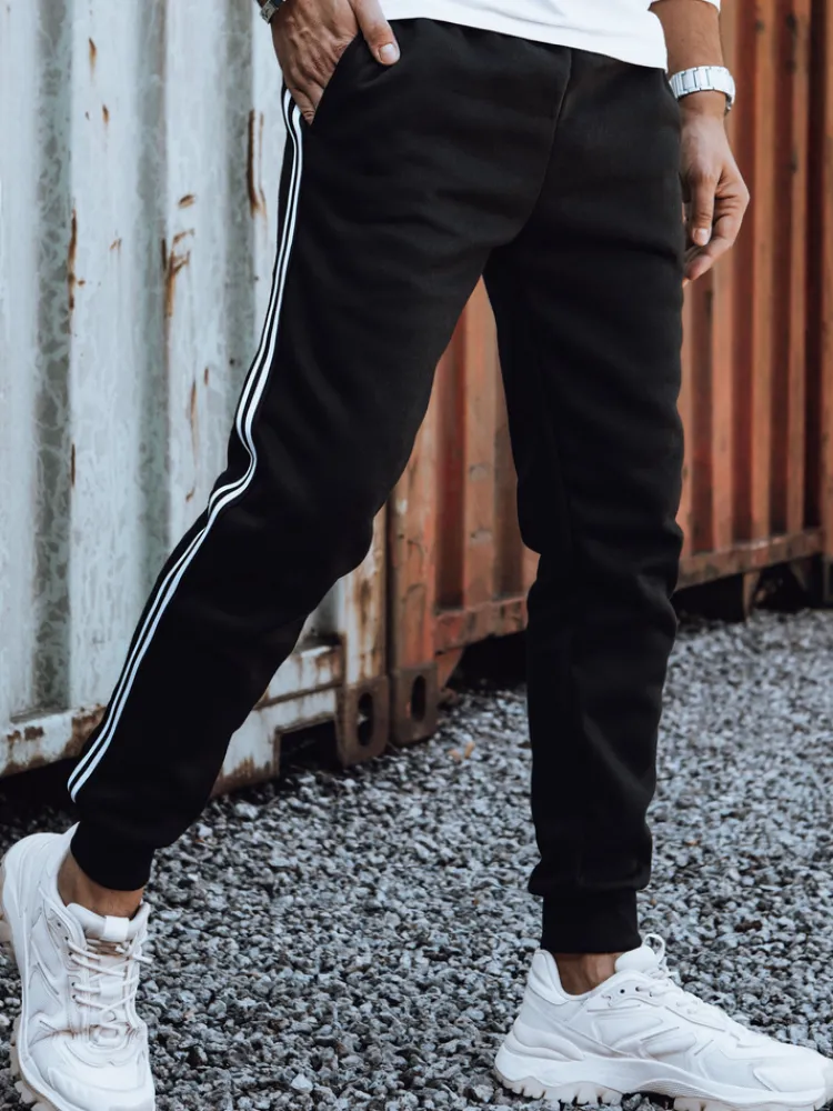 Spodnie Męskie>Dstreet Spodnie dresowe męskie czarne UX4422