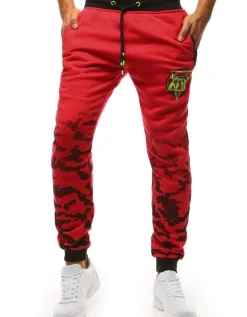 Spodnie Męskie>Dstreet Spodnie dresowe męskie czerwone UX3618