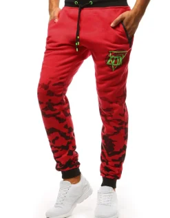 Spodnie Męskie>Dstreet Spodnie dresowe męskie czerwone UX3618