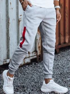 Spodnie Męskie>Dstreet Spodnie dresowe męskie szare UX4420