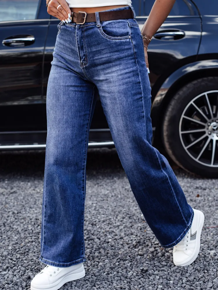 Spodnie Damskie|Jeansy Damskie>Dstreet Spodnie jeansowe damskie RETROFIT baggy z paskiem w zestawie niebieskie UY2233