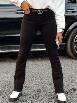 Spodnie Damskie|Jeansy Damskie>Dstreet Spodnie jeansowe damskie SLIMVELLA wysoki stan czarne UY2214