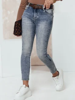 Jeansy Damskie>Dstreet Spodnie jeansowe damskie JEANSPURE niebieskie UY2307