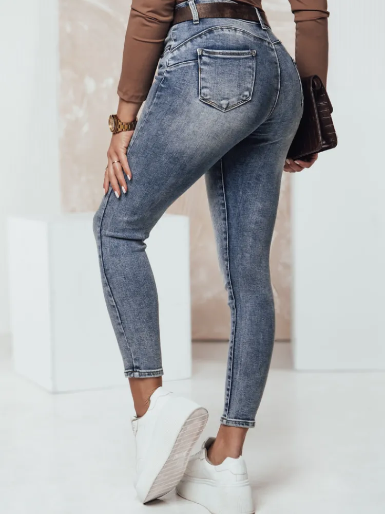 Jeansy Damskie>Dstreet Spodnie jeansowe damskie JEANSPURE niebieskie UY2307