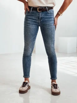 Spodnie Damskie|Jeansy Damskie>Dstreet Spodnie jeansowe damskie JEANSETTA z paskiem w zestawie niebieskie UY2202