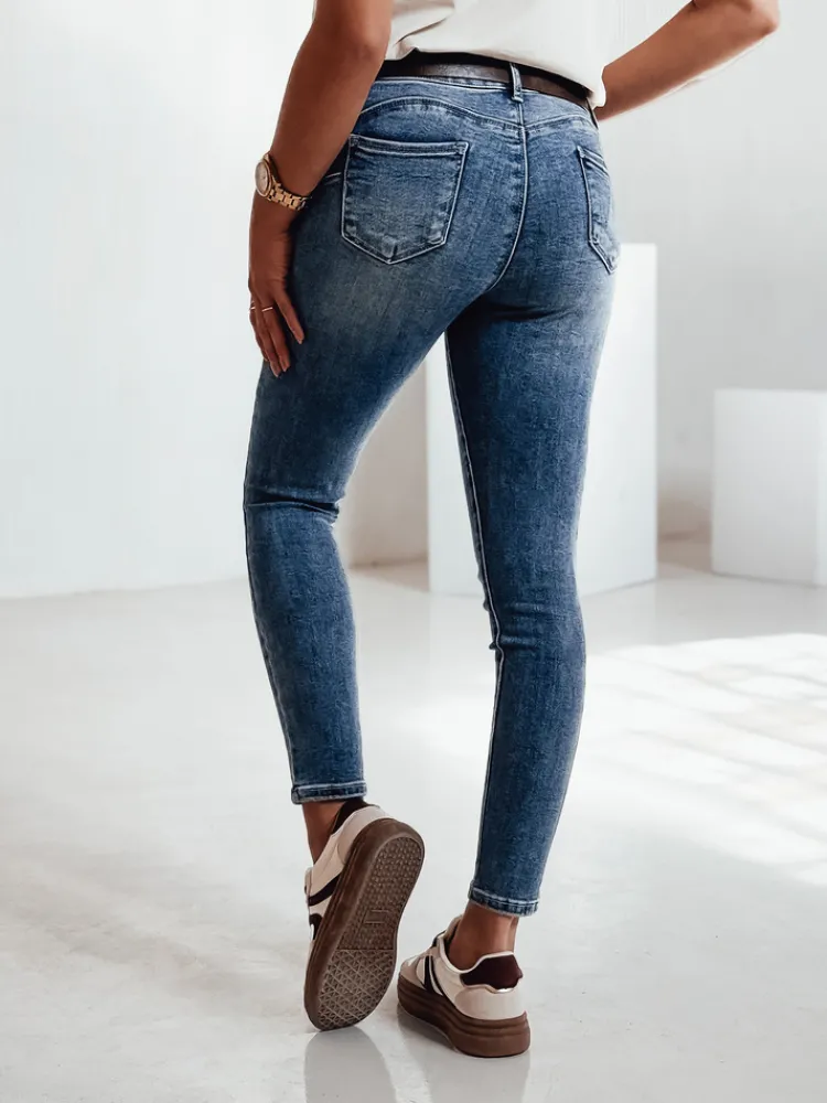 Spodnie Damskie|Jeansy Damskie>Dstreet Spodnie jeansowe damskie JEANSETTA z paskiem w zestawie niebieskie UY2202