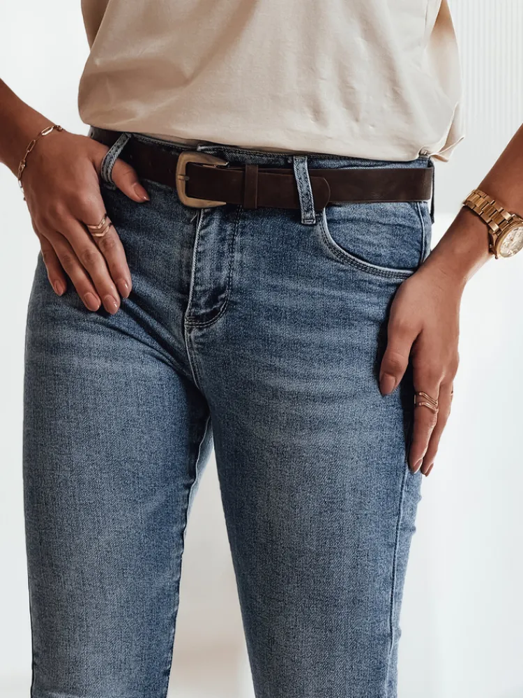 Spodnie Damskie|Jeansy Damskie>Dstreet Spodnie jeansowe damskie JEANSETTA z paskiem w zestawie niebieskie UY2202