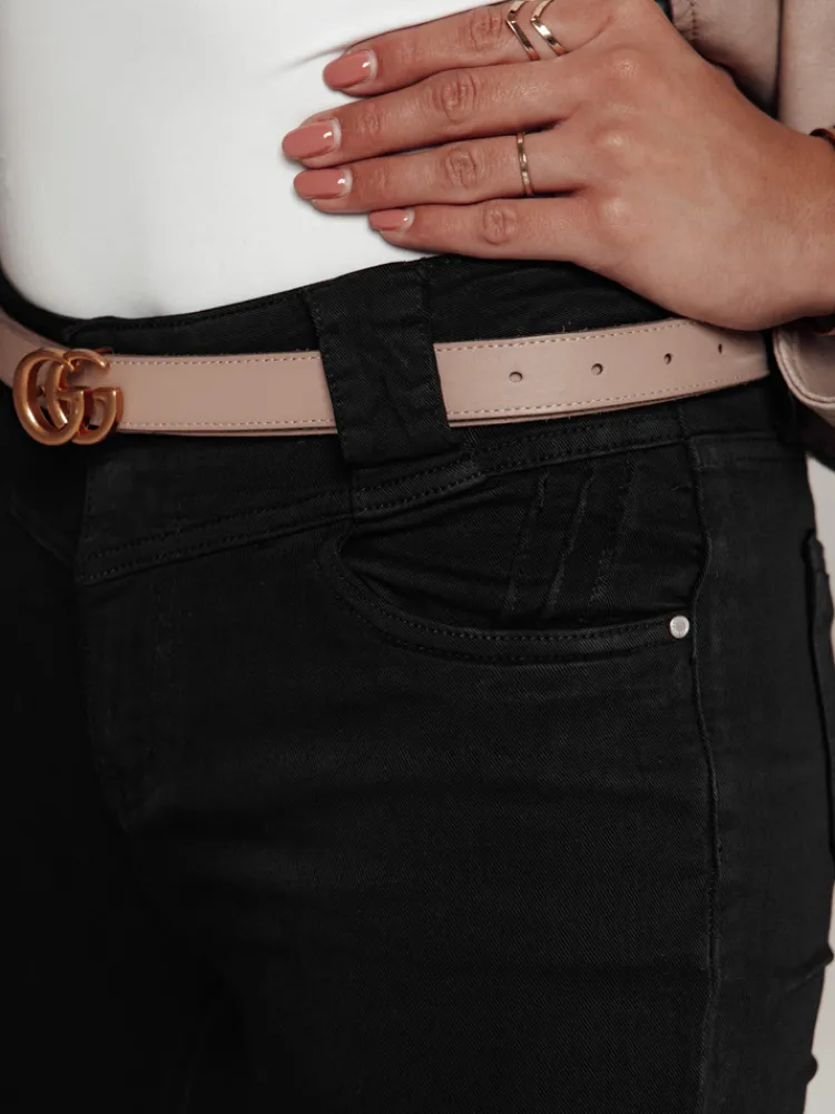 Spodnie Damskie|Jeansy Damskie>Dstreet Spodnie jeansowe damskie SKINTRA typu skinny czarne UY2218