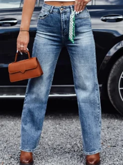 Spodnie Damskie|Jeansy Damskie>Dstreet Spodnie jeansowe damskie szerokie CITYBLUES niebieskie UY2234