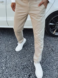 Spodnie Męskie>Dstreet Spodnie męskie beżowe UX4335