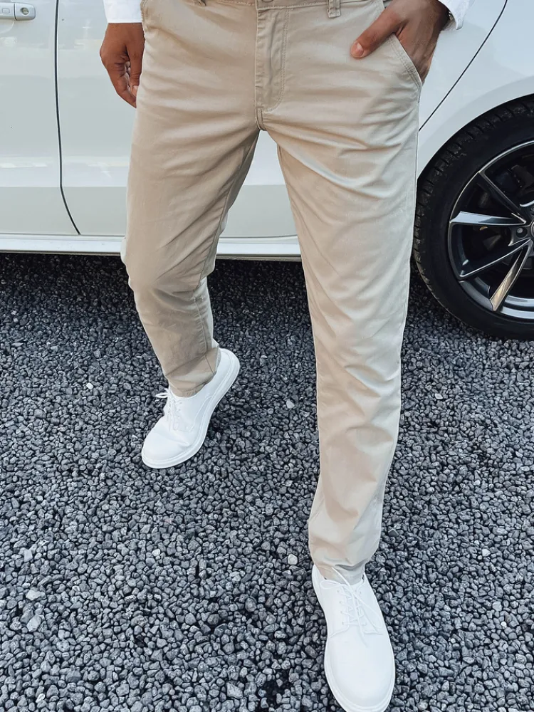 Spodnie Męskie>Dstreet Spodnie męskie beżowe UX4335