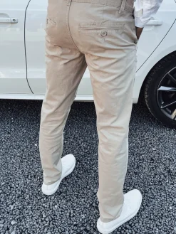 Spodnie Męskie>Dstreet Spodnie męskie beżowe UX4335