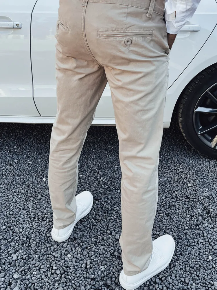 Spodnie Męskie>Dstreet Spodnie męskie beżowe UX4335