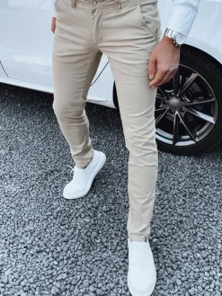 Spodnie Męskie>Dstreet Spodnie męskie beżowe UX4345